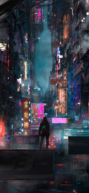 cyberpunk phone wallpaper