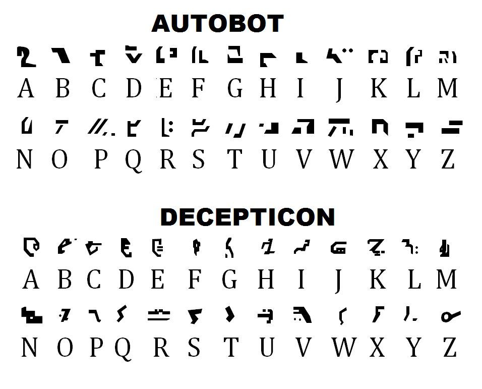 cybertronian language