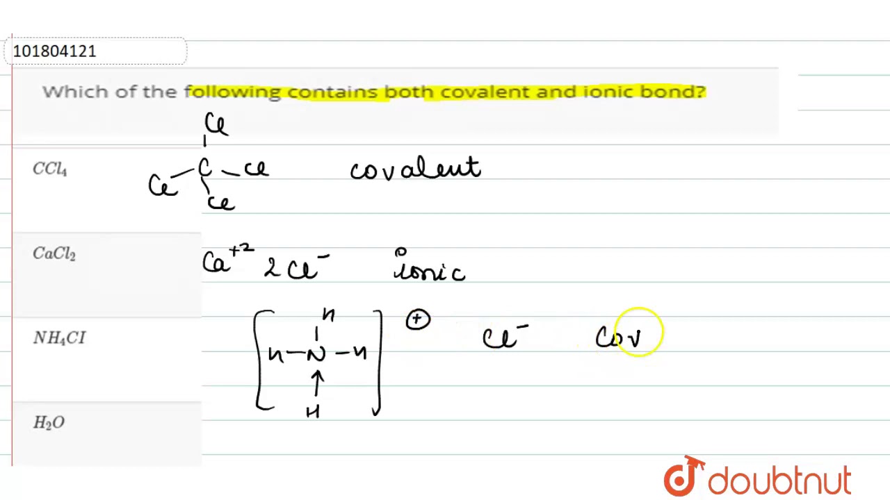 compound containing both ionic and covalent bonds