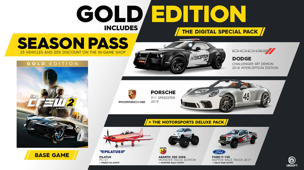 what does the crew 2 gold edition come with