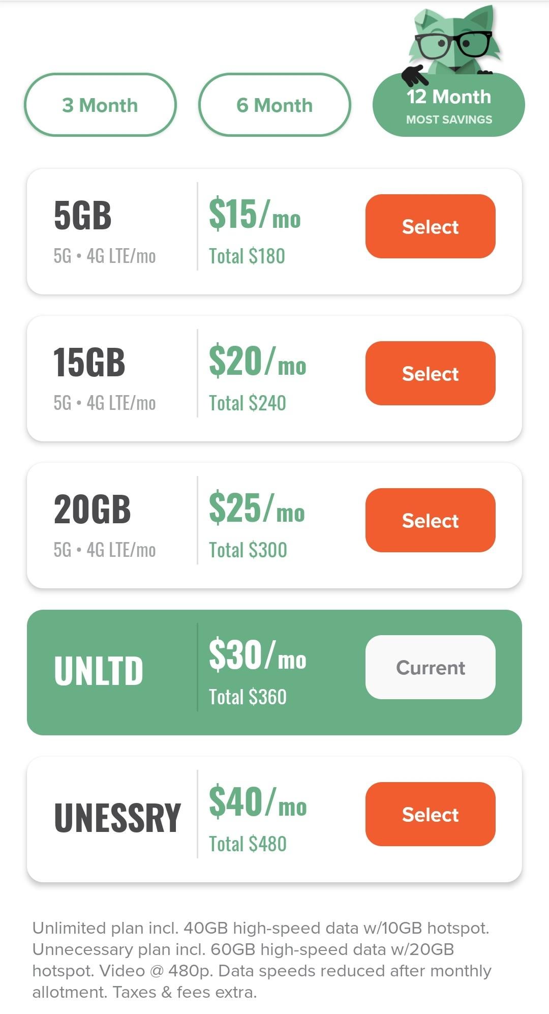 mint mobile unnecessary plan