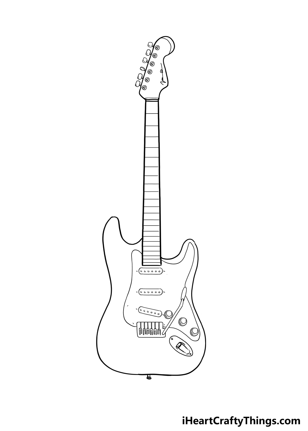 how to draw a electric guitar