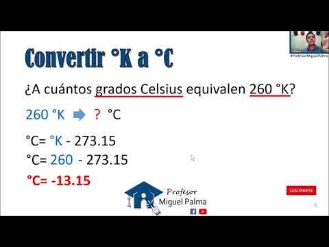 como calcular kelvin a celsius