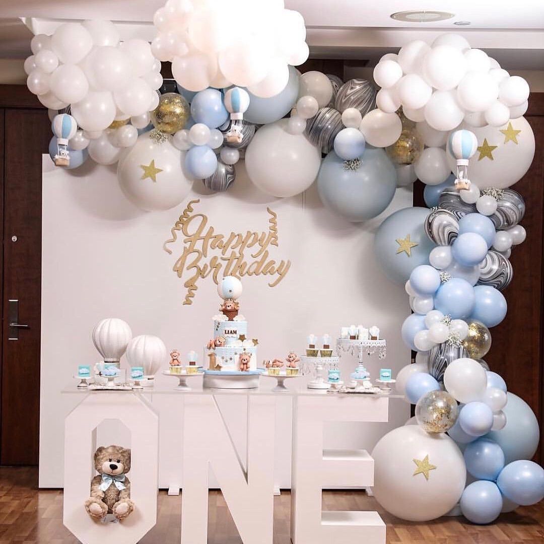 balloon decoration for baby boy birthday