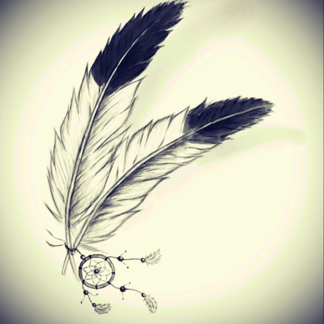 native american feather tattoo