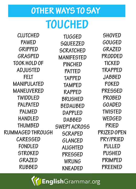 synonyms for touched