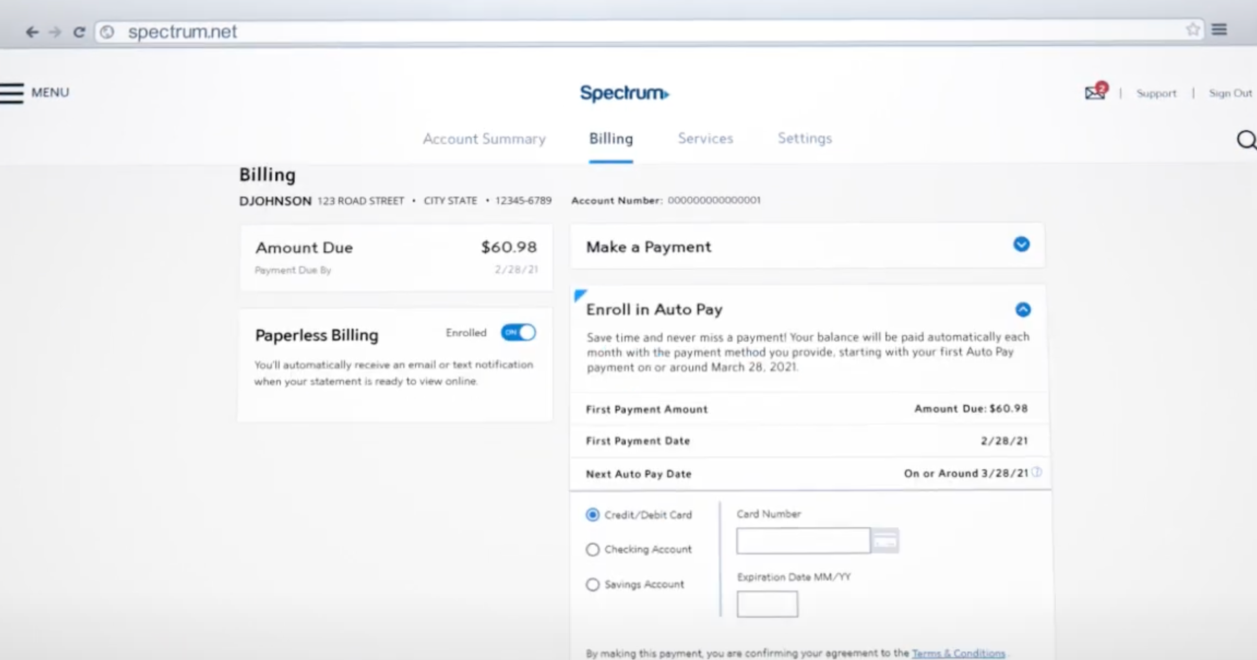 spectrum net billing