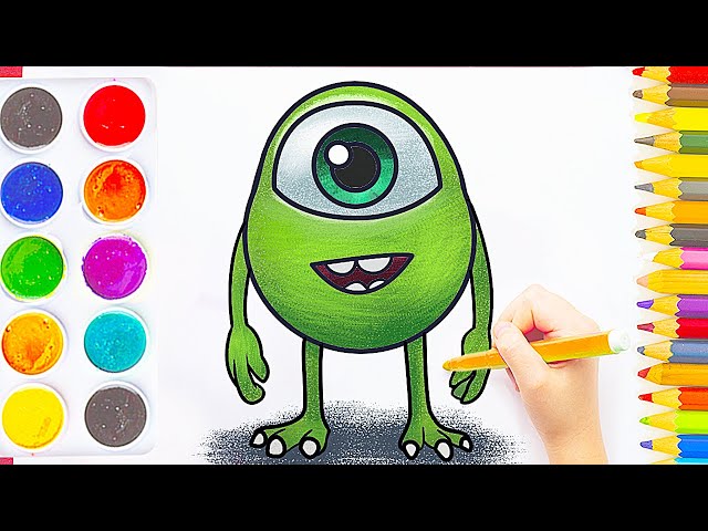 dibujar mike wazowski