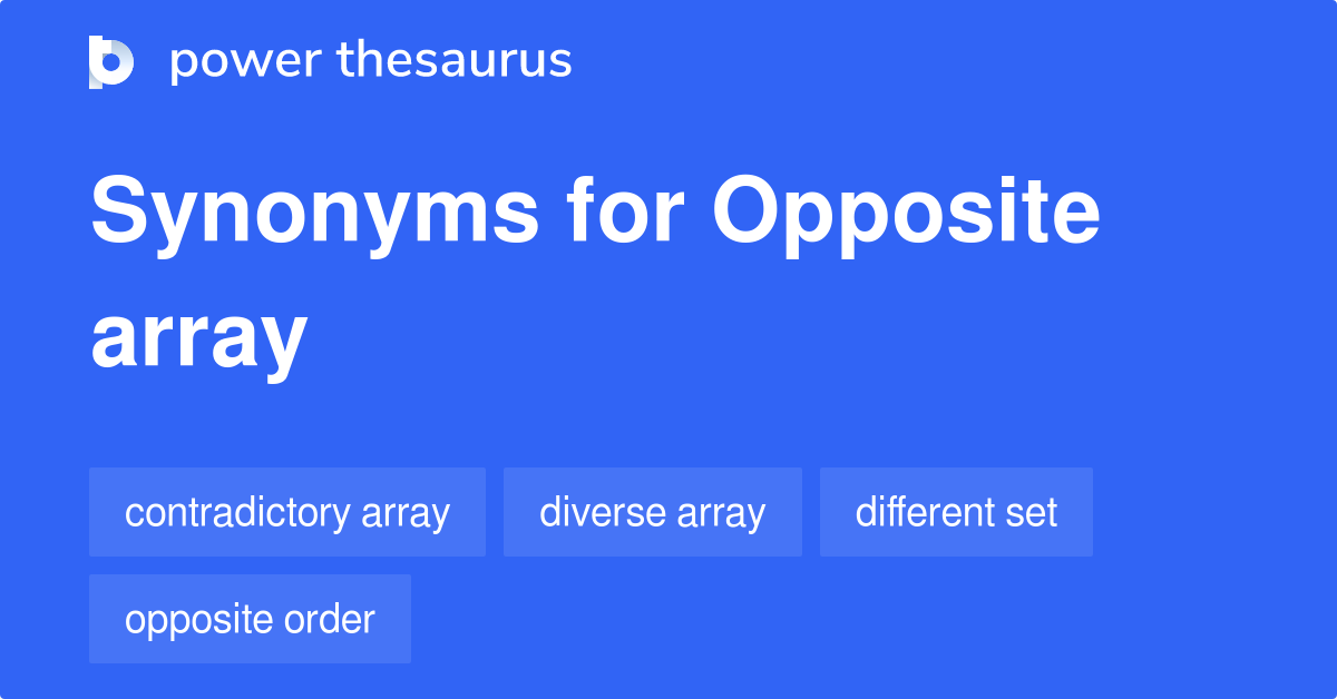 array antonym