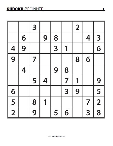 easy sudoku puzzles