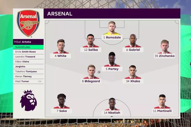 everton vs arsenal lineups