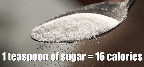 sugar calories per tsp