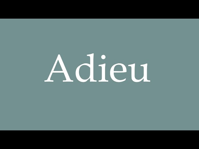 adieu pronunciation