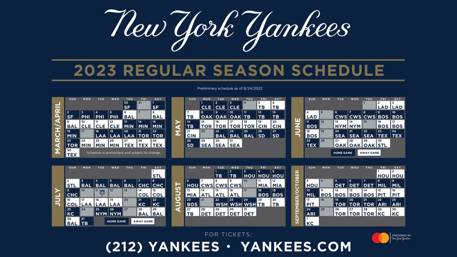 yankees schedule