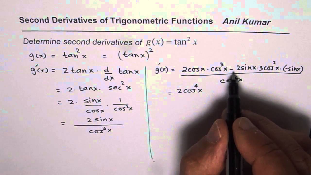 tan 2x differentiation