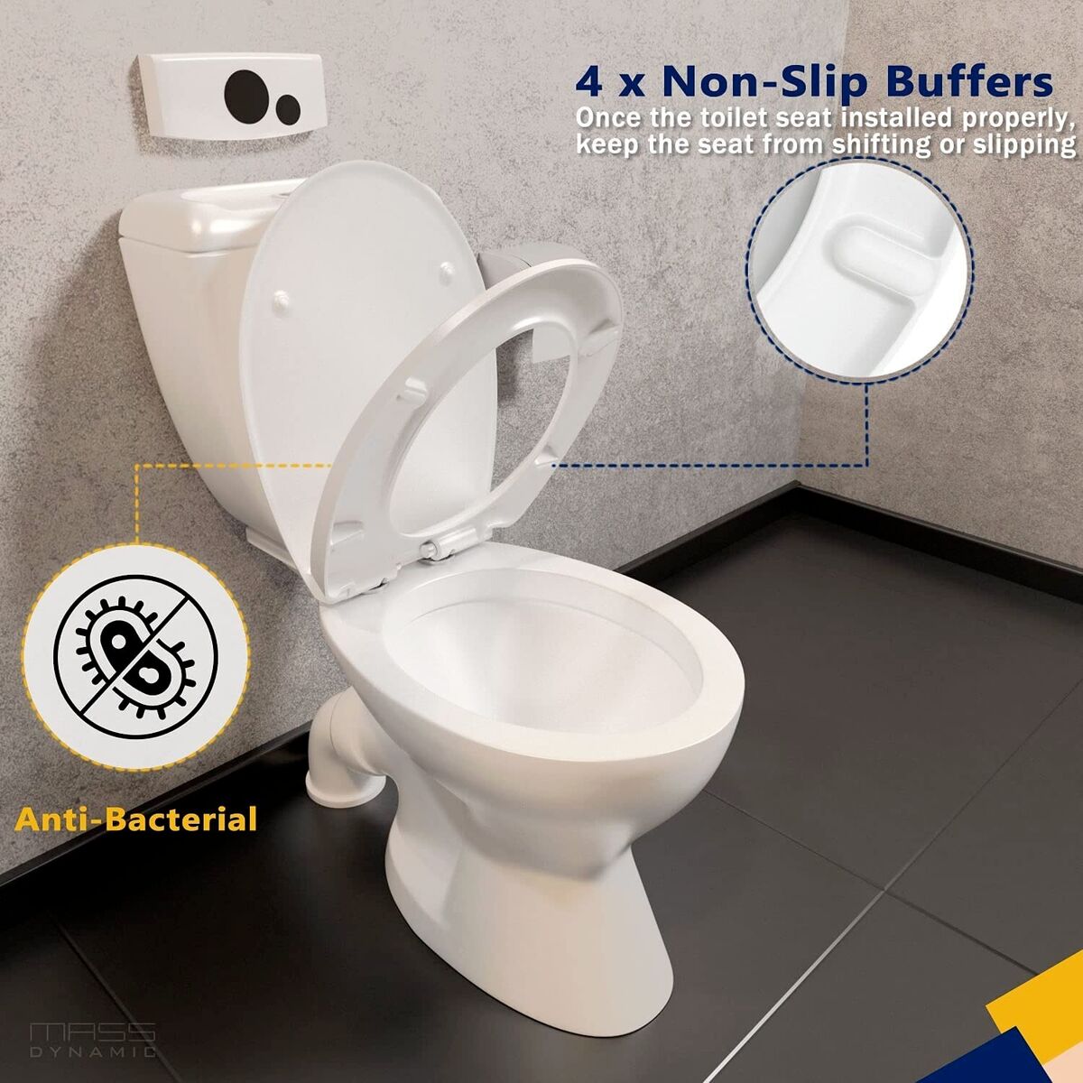 mass dynamic toilet seats