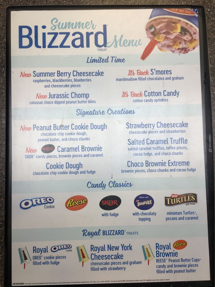 dairy queen menu canada