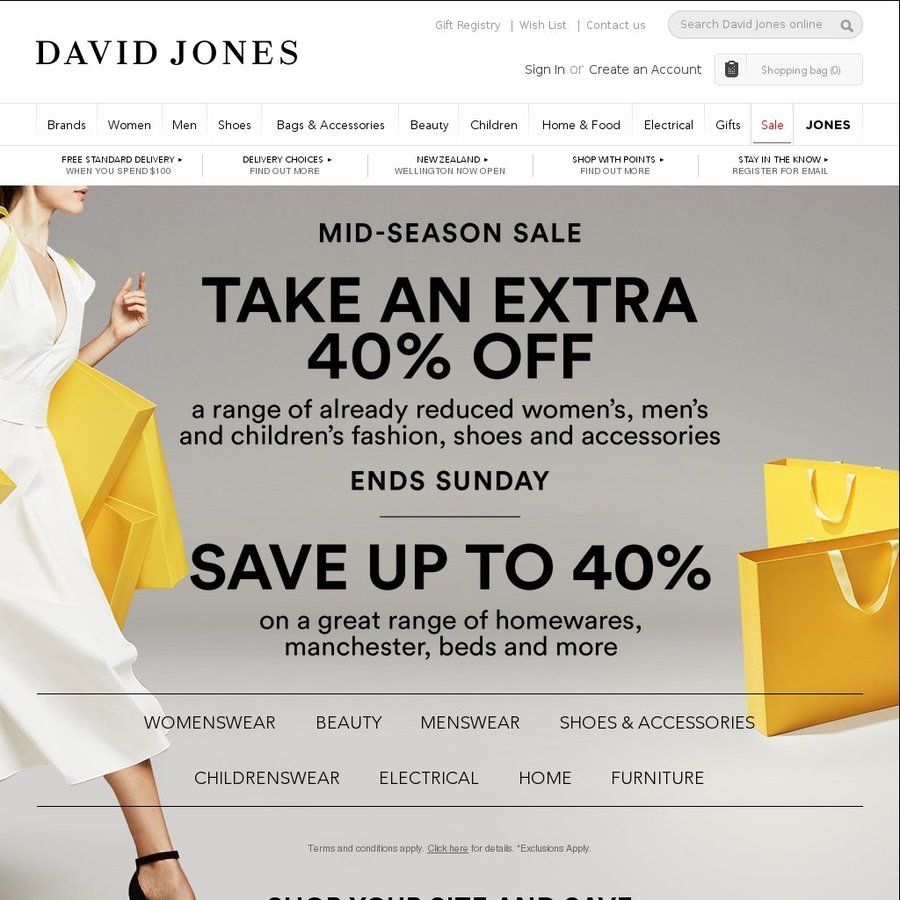 david jones sale