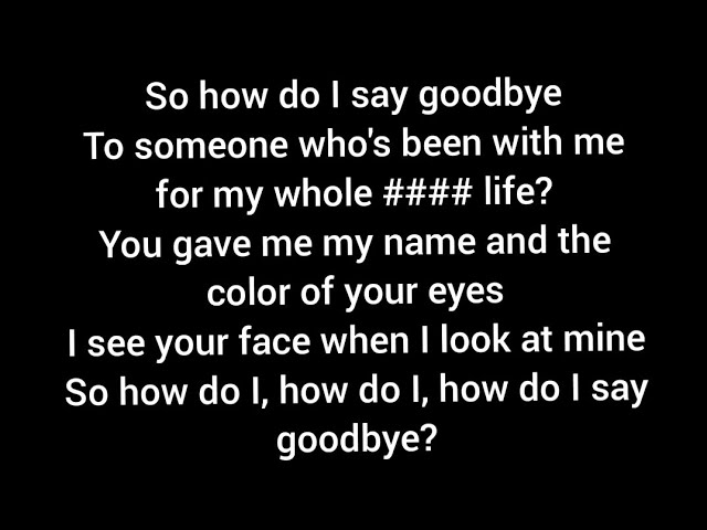 lyrics saying goodbye