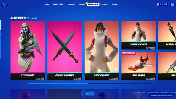 fornite item shop today