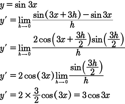 sin3x differentiation