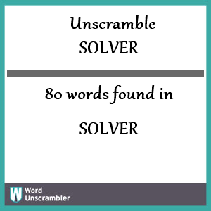 word unscrambler solver