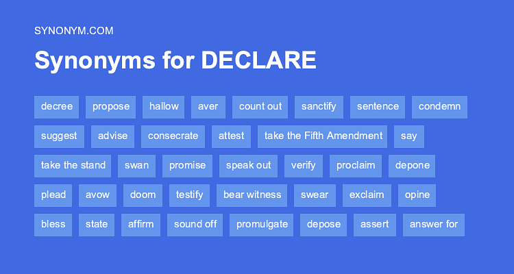 declare synonyms