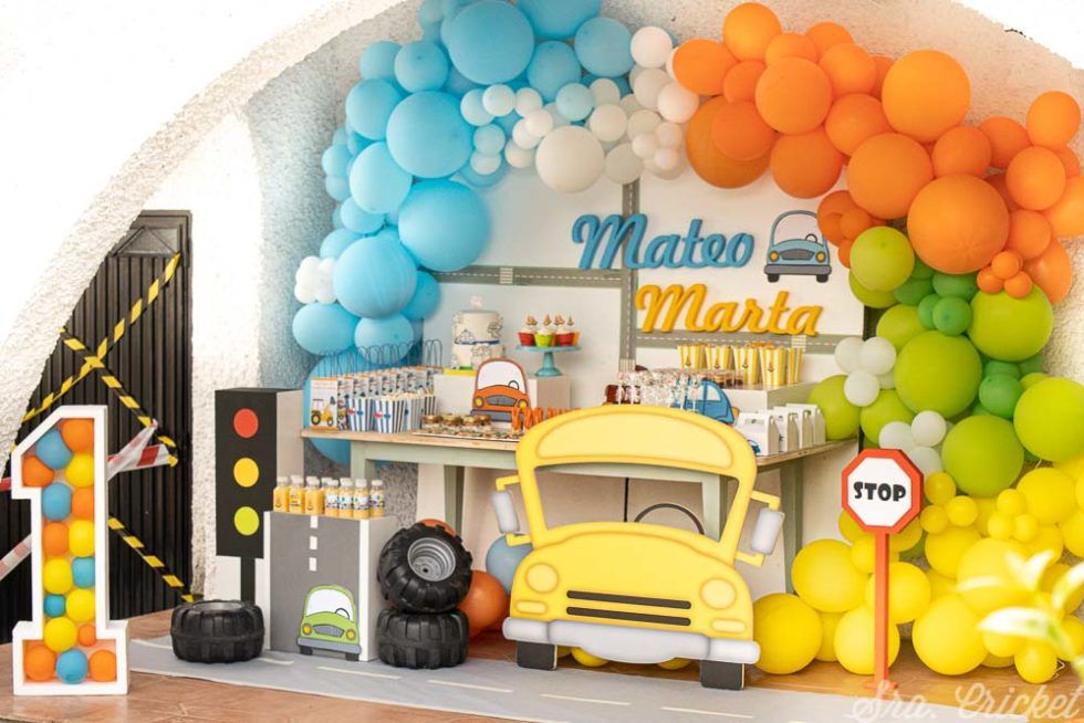 decoracion de autos para cumpleaños infantiles