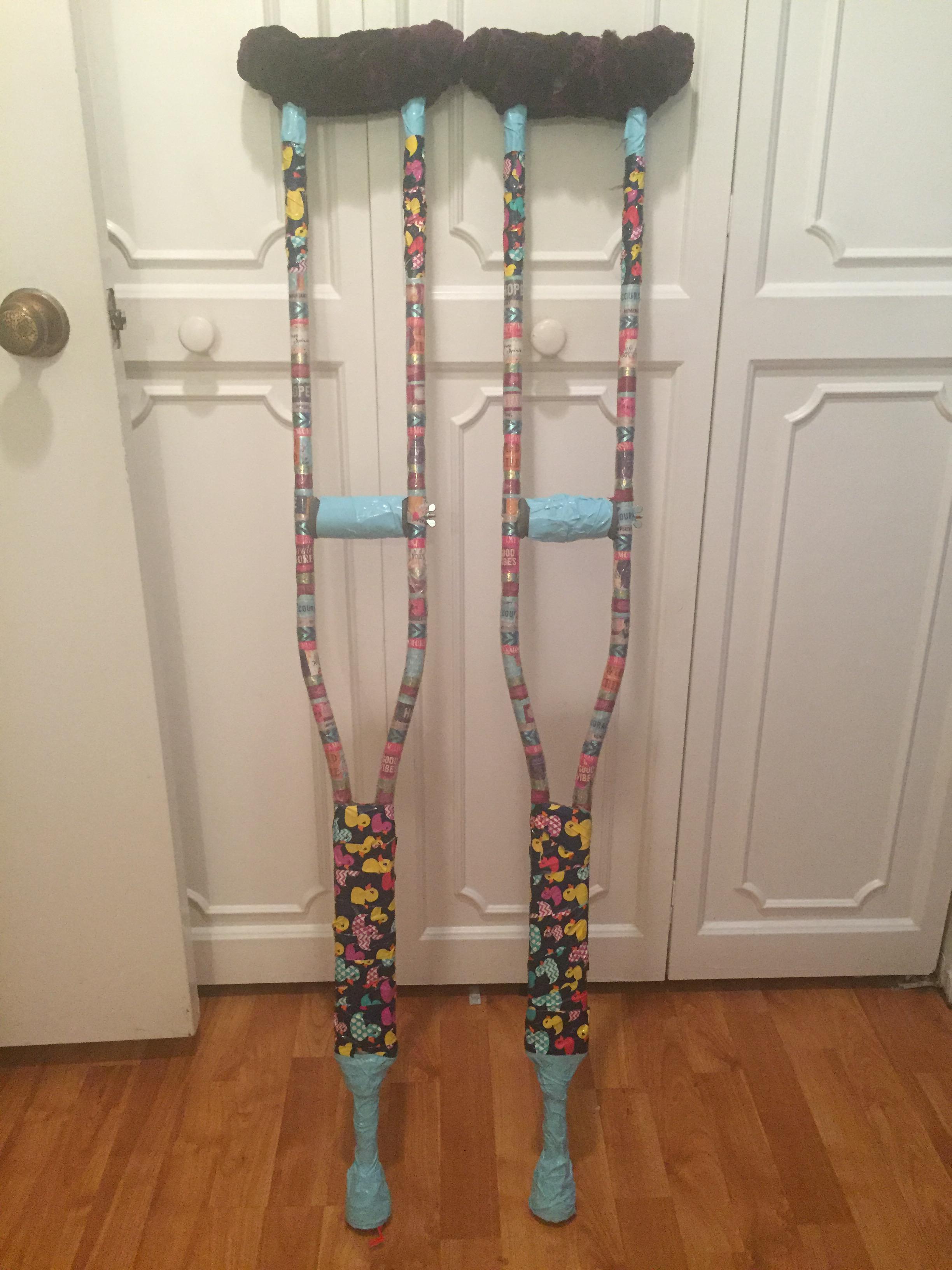 decorated crutches