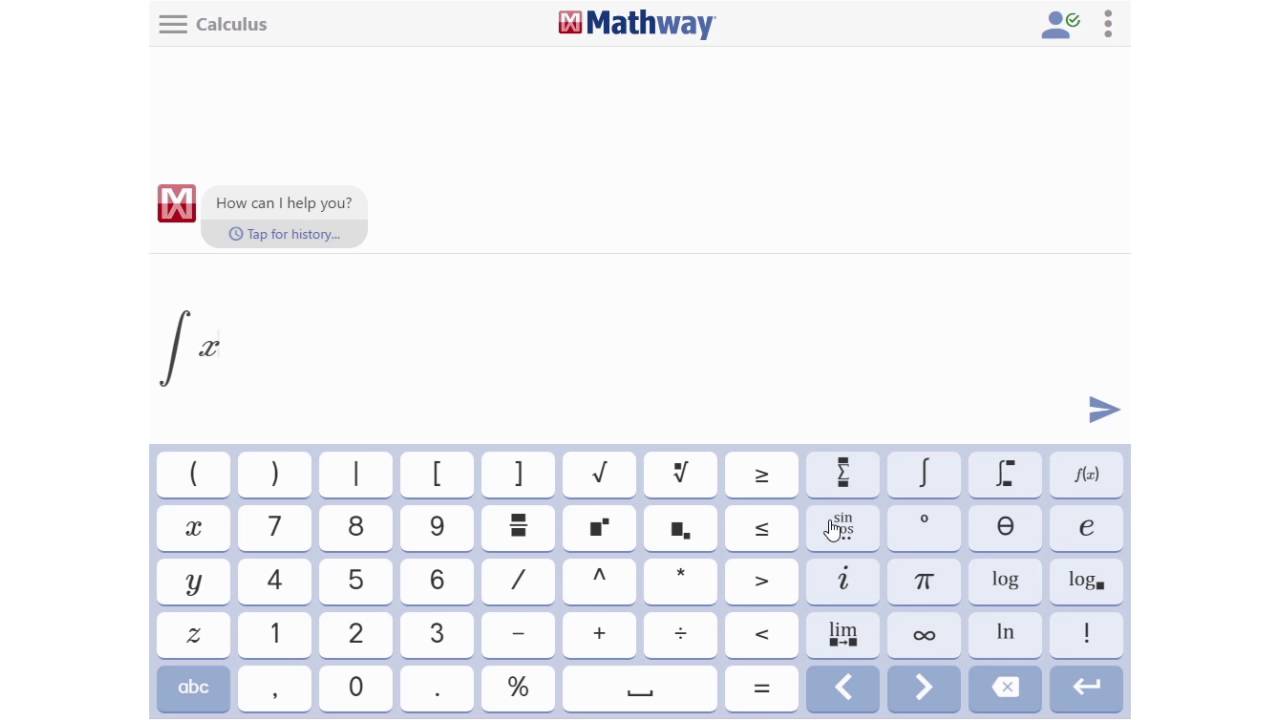 definite integral mathway