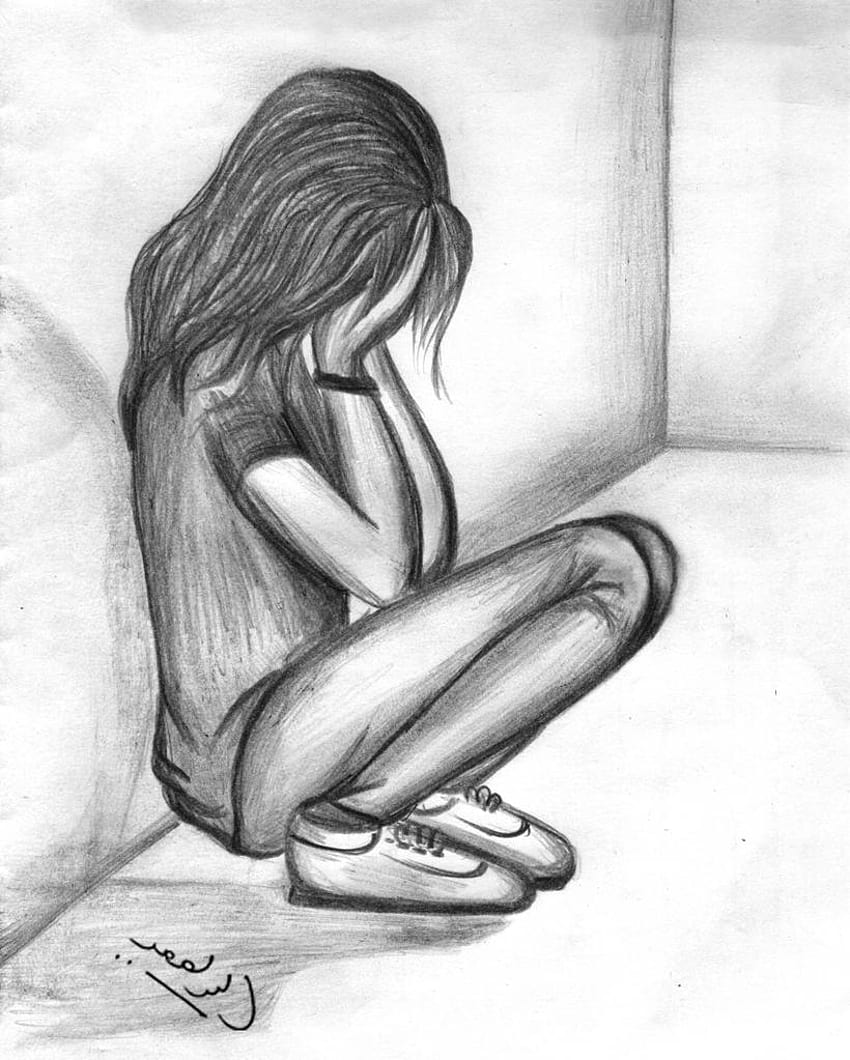 depressing pencil drawings