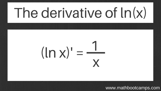 derivative ln x