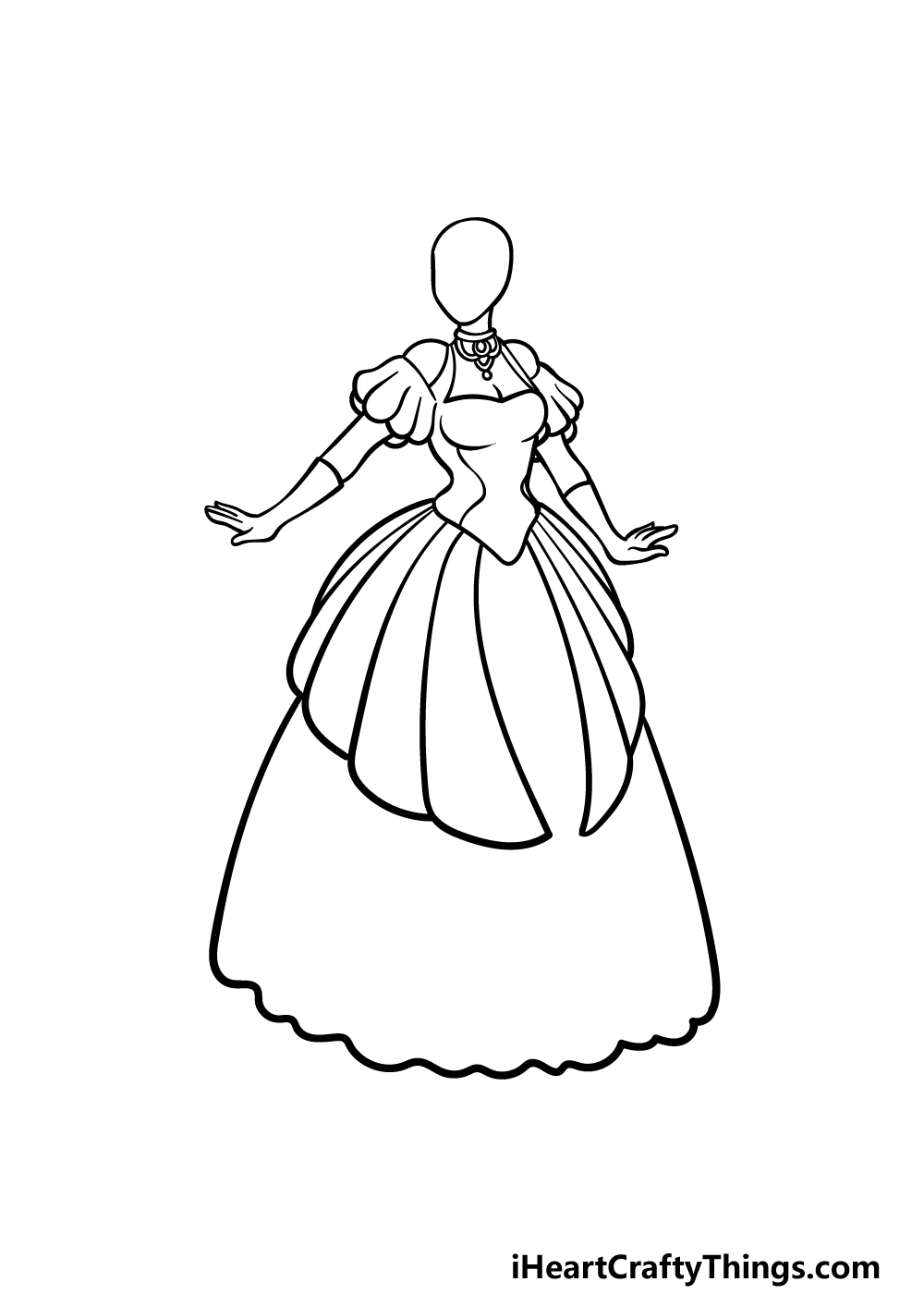 design of dresses for drawing