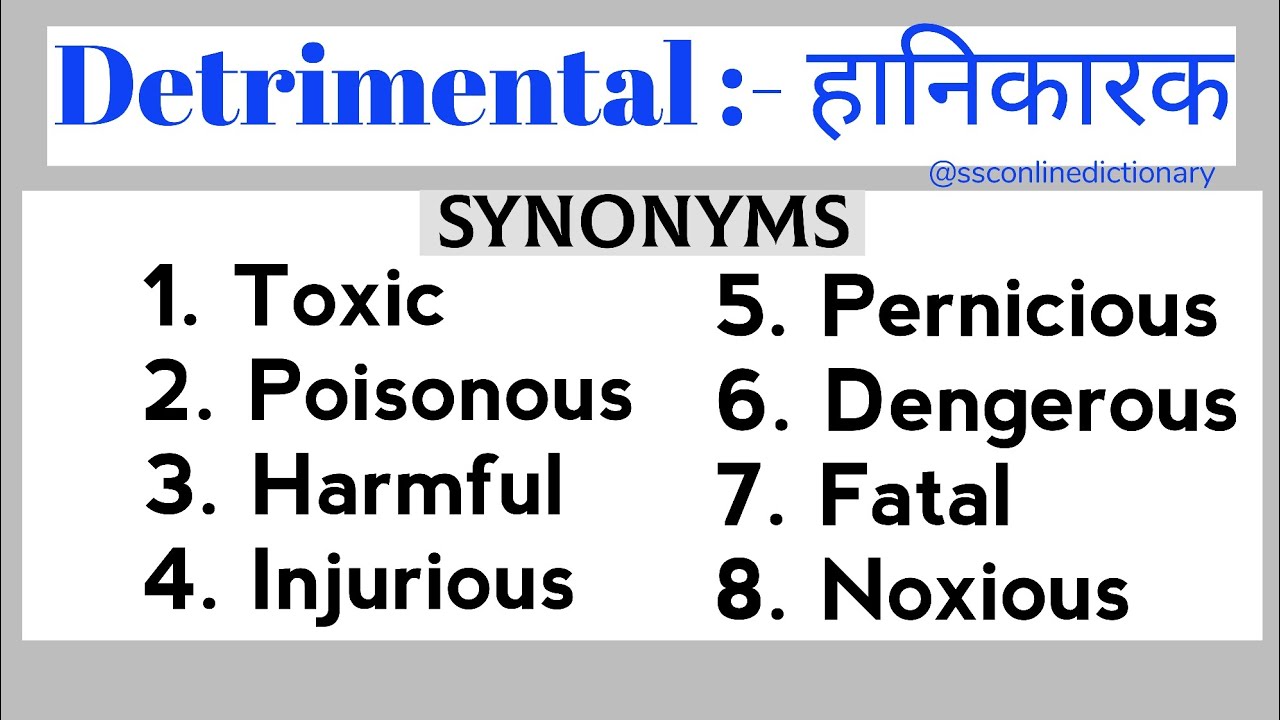 detrimental synonyms