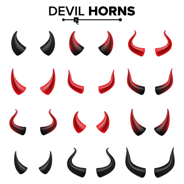 devil horns drawing