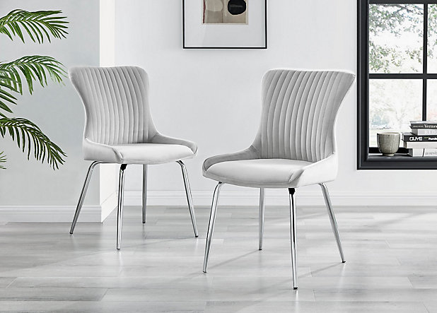 chrome leg dining room chairs