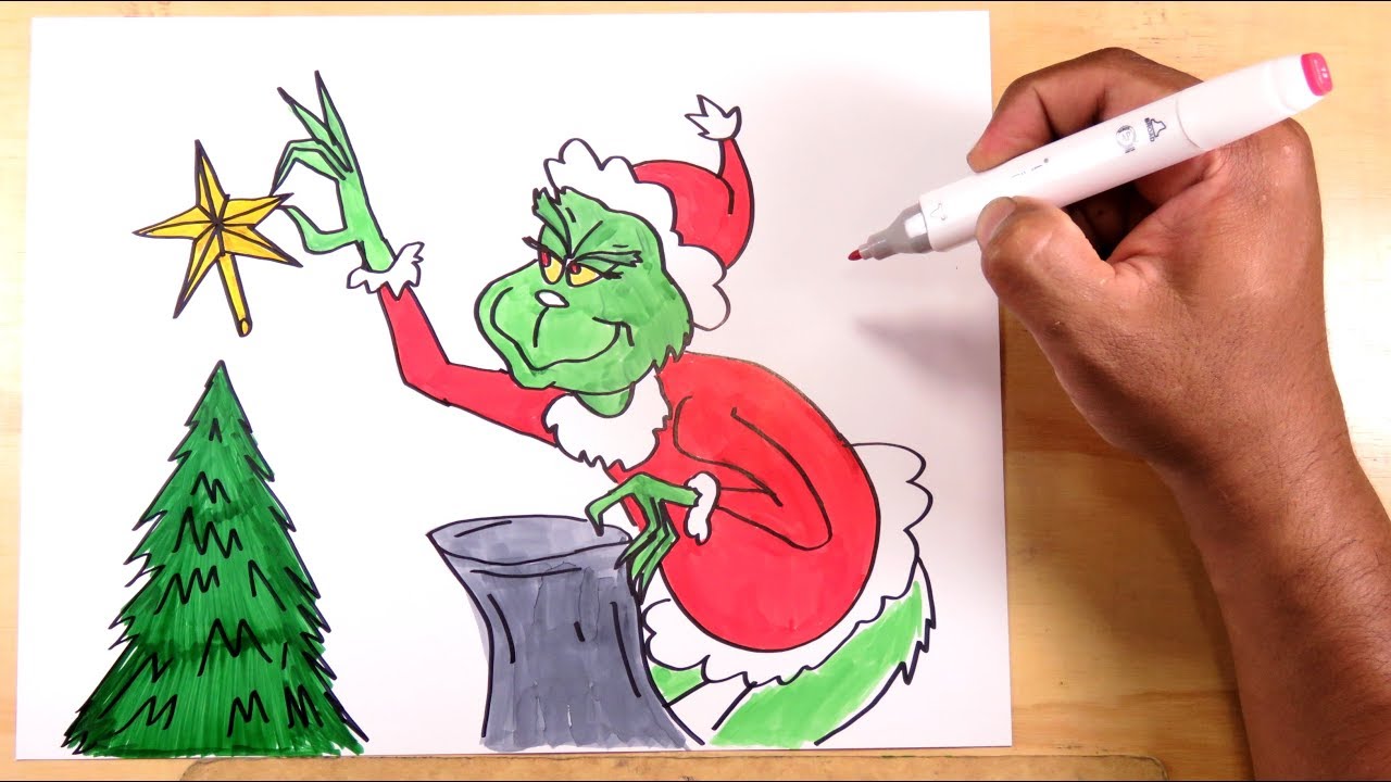 dibujar el grinch