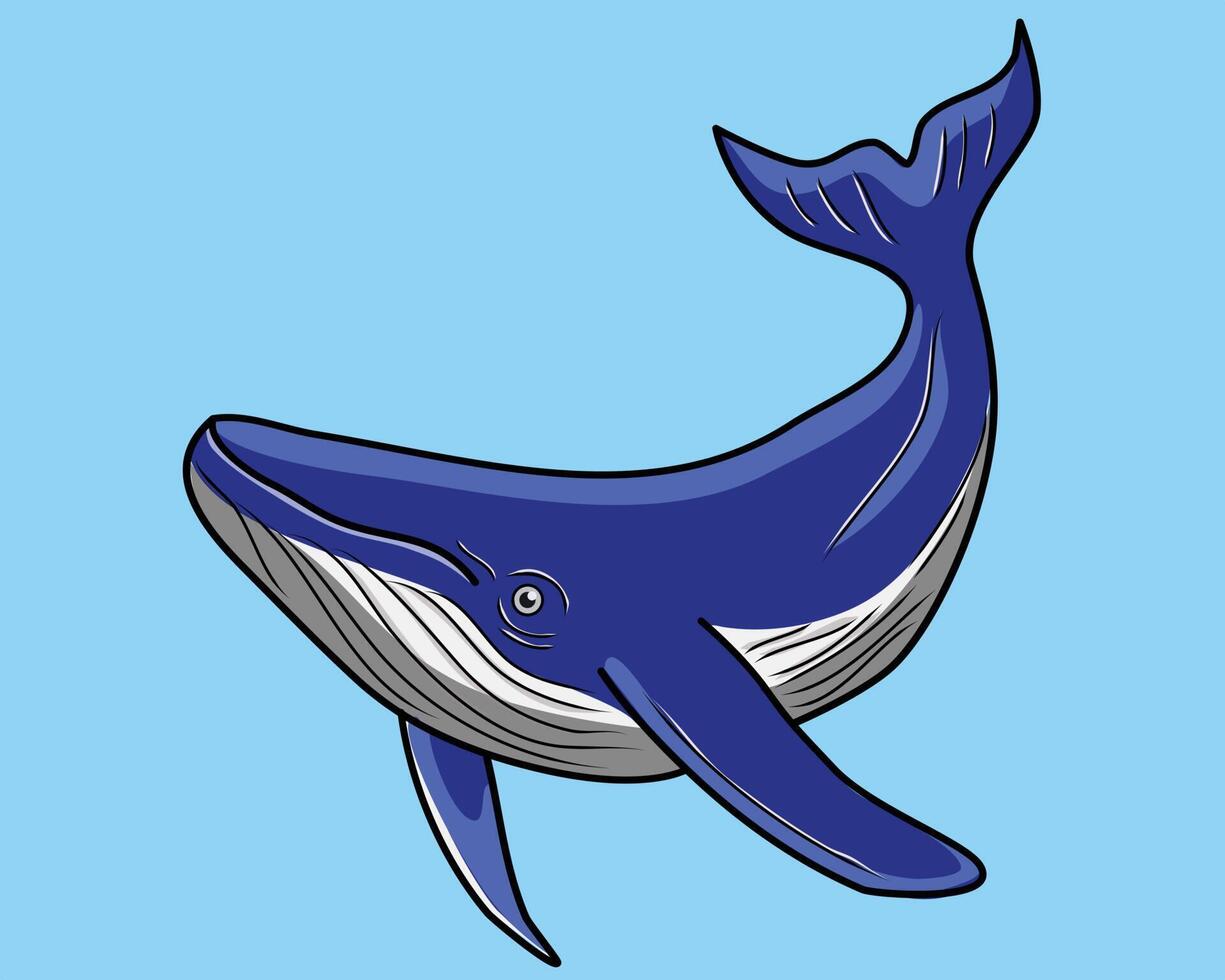 dibujo de ballena azul