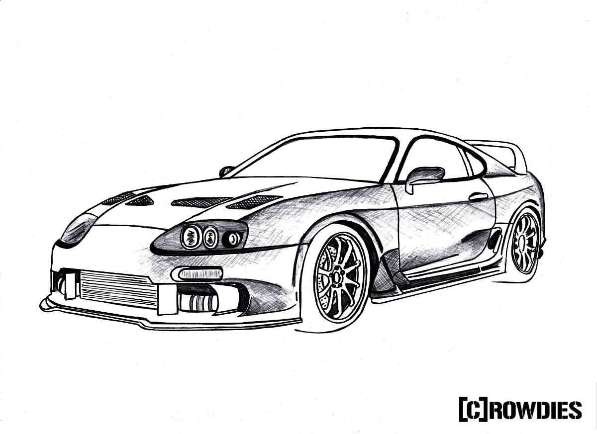 dibujo de toyota supra