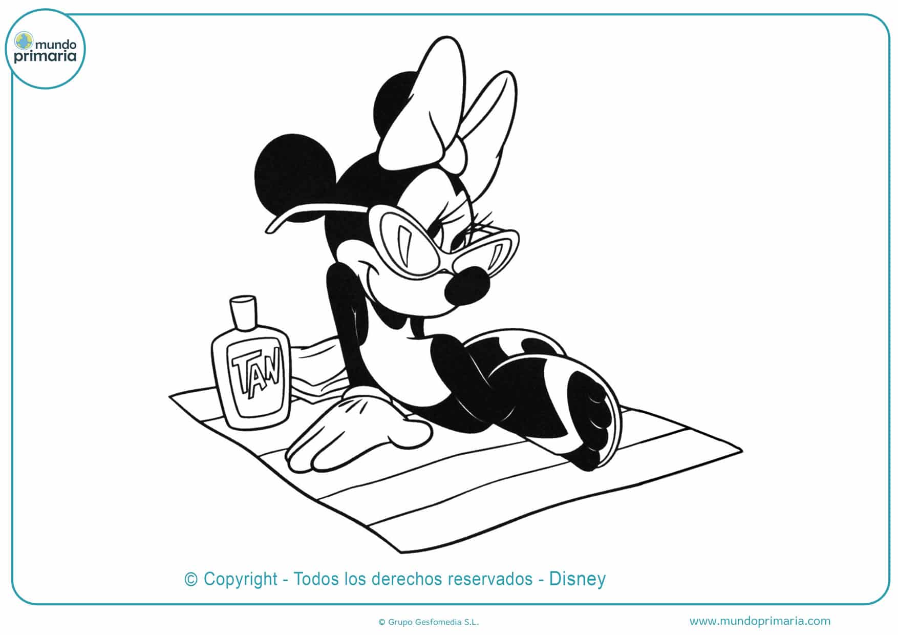 dibujo para pintar minnie