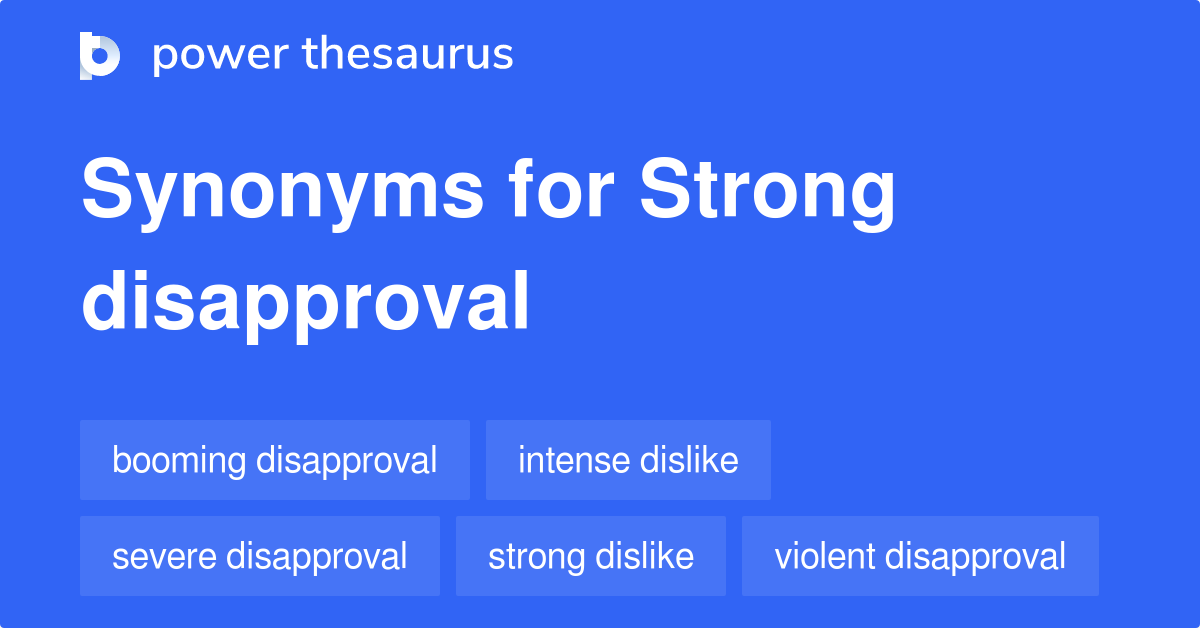 disapproving synonym