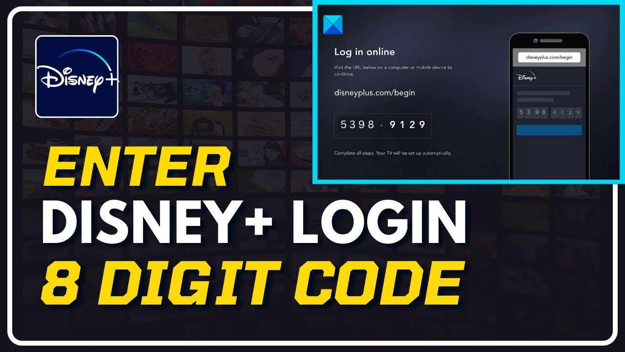 disney plus 8 digit code