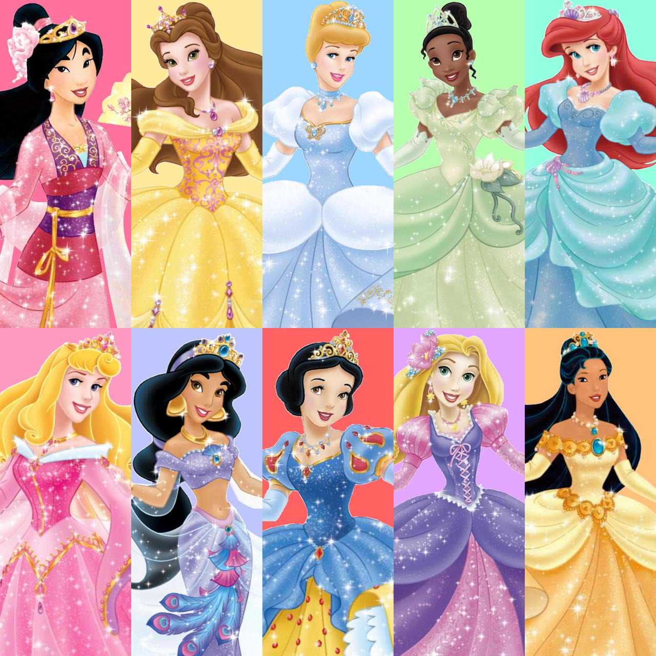 disney princess collage