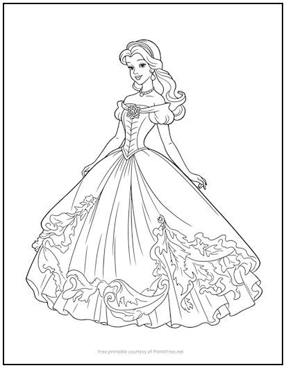 disney princess coloring pages to print