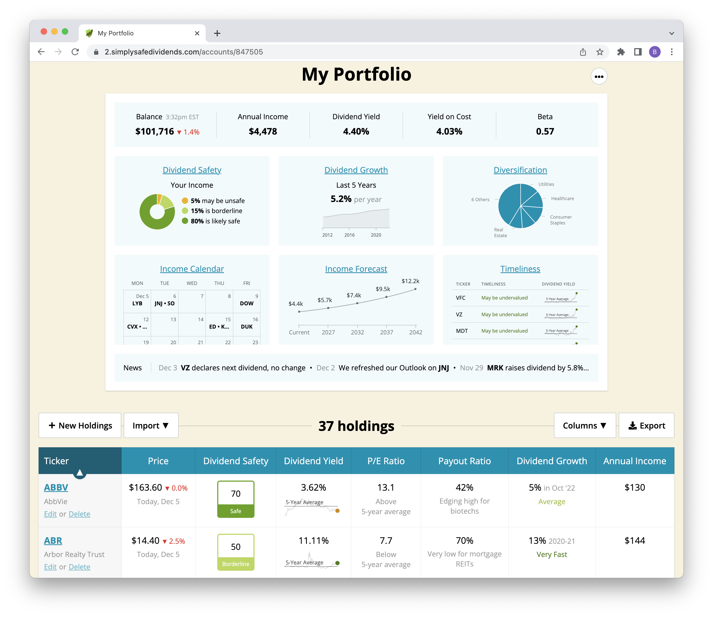 dividend tracker app