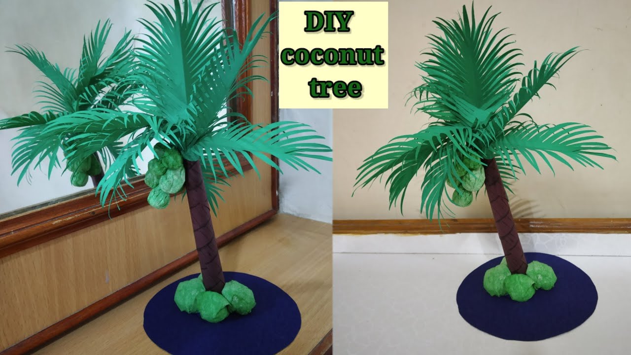 diy coconut tree decoration