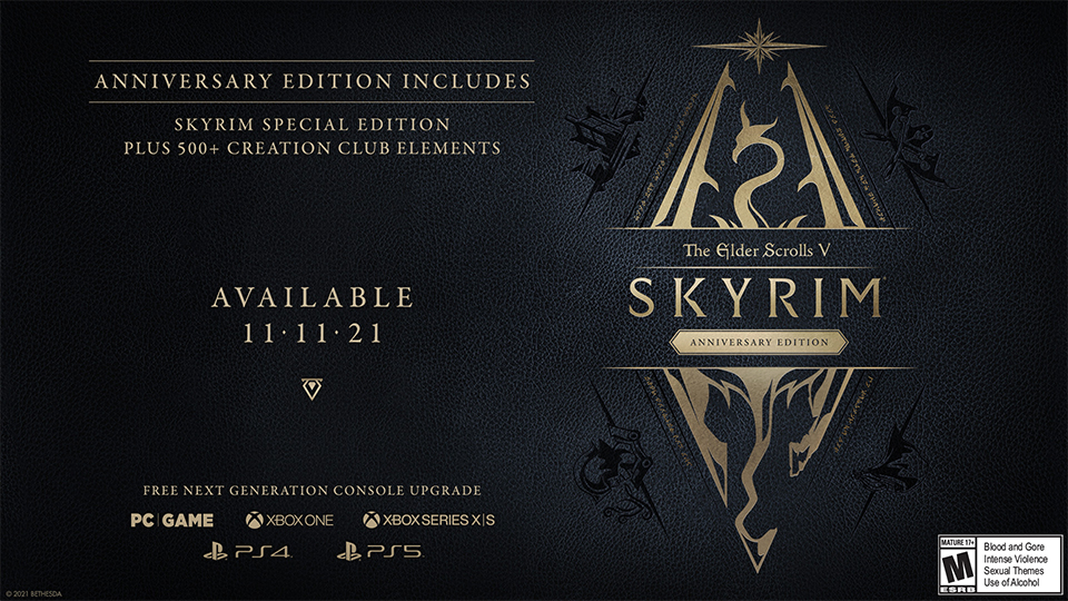 does skyrim anniversary edition come with dlc