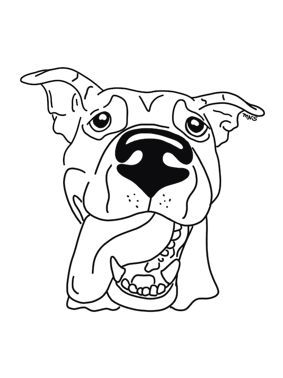 dog face outline