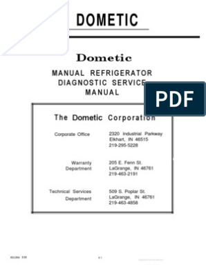 dometic refrigerator troubleshooting manual