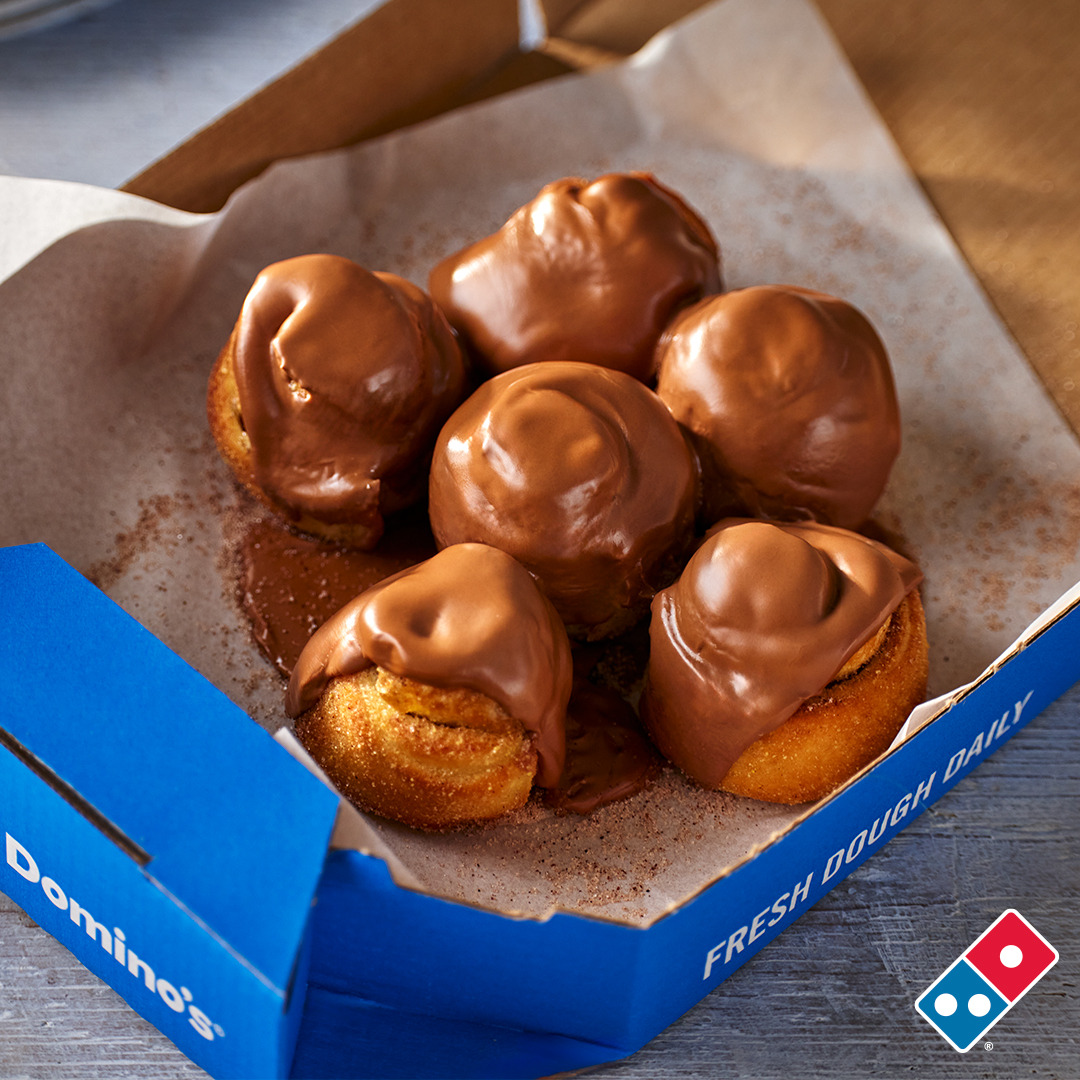 dominos twisted dough balls chocolate cinnamon